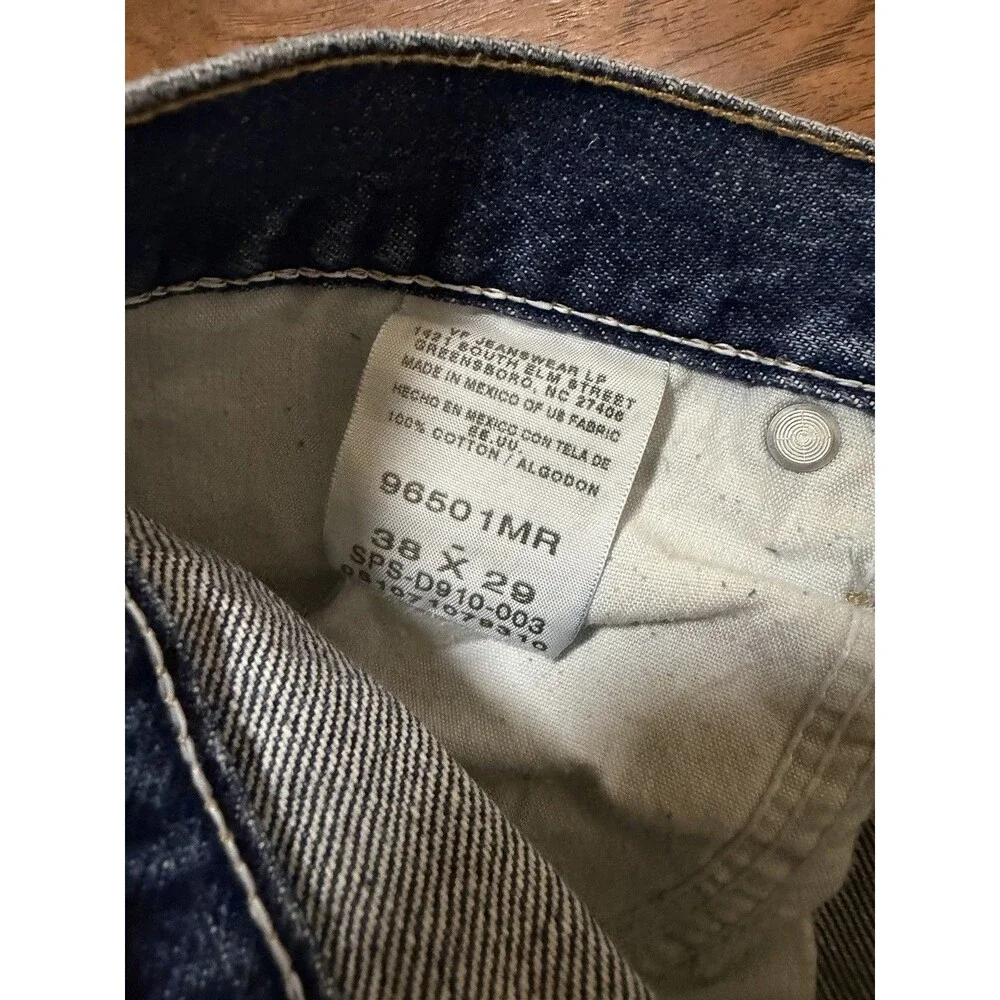 Wrangler Jeans Mens 36x29 Blue Relaxed Fit Boot Cut Straight Denim